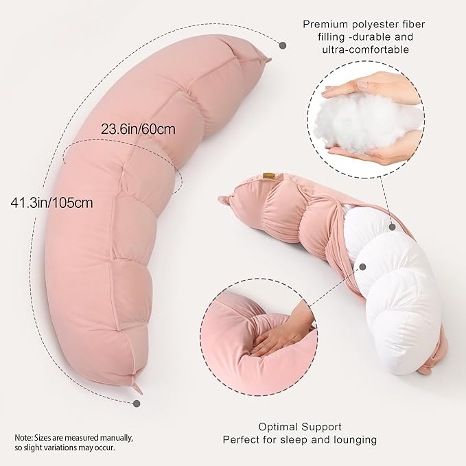 Peallow – Long Round Body Pillow - Image 3