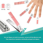 Nail Clippers Set, 26 Piece Manicure Set & Pedicure Kit, Stainless Steel - Image 6
