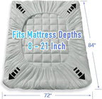 MATBEBY Bedding Quilted Fitted California King Mattress Pad Cooling Breathable - Image 5