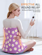 ALLJOY King Size Heating Pad for Back Pain Relief, 33”x 17” Extra Large Heating - Image 3