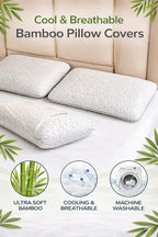 Quilted Bamboo Pillow Cover Collection – Cooling Pillow Protector - Image 4