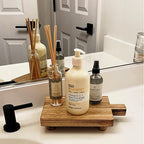 Handmade Wooden Tray, Practical Bathroom and Kitchen Decoration - Image 4
