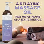 Viva Naturals Organic Massage Oil, Lavender Scented, 8 fl oz – Non-Greasy - Image 2