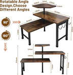 Kitchen Countertop Organizer, 3 Tier Moveable Corner Shelf Kitchen Shelf - Image 4