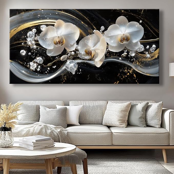 White Orchid Canvas Wall Art - Image 6