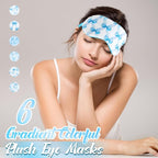 Cuffbow 6 Pack Plush Sleep Mask Set, Cute Plush Eye Masks - Image 4