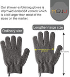 MIG4U Shower Exfoliating Scrub Gloves, Bathing Gloves Body Wash Dead Skin - Image 7