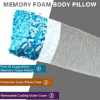 1 MIDDLE ONE Body Pillow, Memory Foam Body Pillows - Image 2