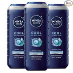 NIVEA MEN Cool Body Wash, Icy Menthol and Yuzu Scent, 3-in-1 Men's Body Wash by NIVEAMen