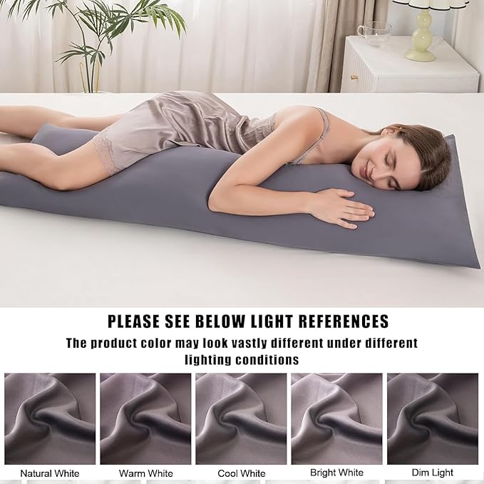 Body Pillowcase with Zipper Cooling Viscose from Bamboo Zippered Pillowcases - Image 3