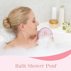 Boao 3 Pcs Bath Shower Pouf Sponge Mesh Pouf Shower Ball Exfoliating Body - Image 5