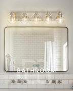 Bathroom Light Fixtures, 5 Light Brushed Nickel Vanity Light, 32 Inch Modern - Image 7