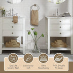 Madison Park 800GSM Bathroom Towel Set of 8 100% Cotton Bath Towel Set - Image 3