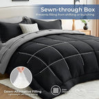 Sasttie Queen Comforter Set, 7 Pieces Bed in a Bag Queen, Complete Bedding Set - Image 8