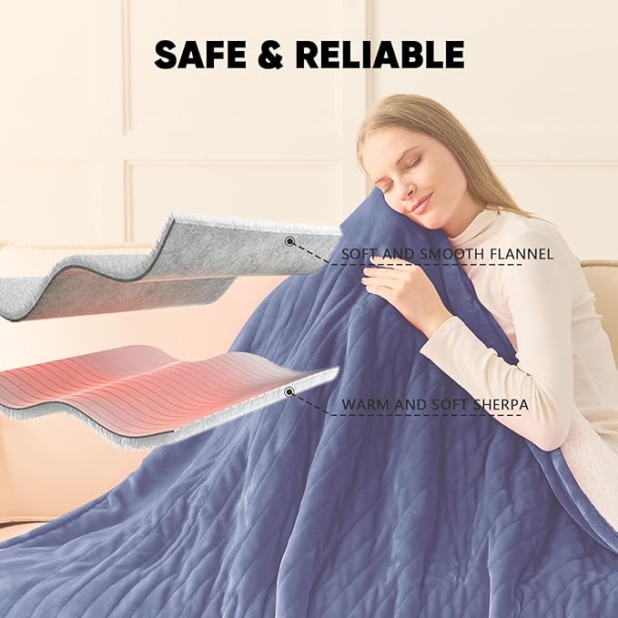 greenoak Heated Blanket Electric Throw 50"X60", Heating Blanket - Image 6
