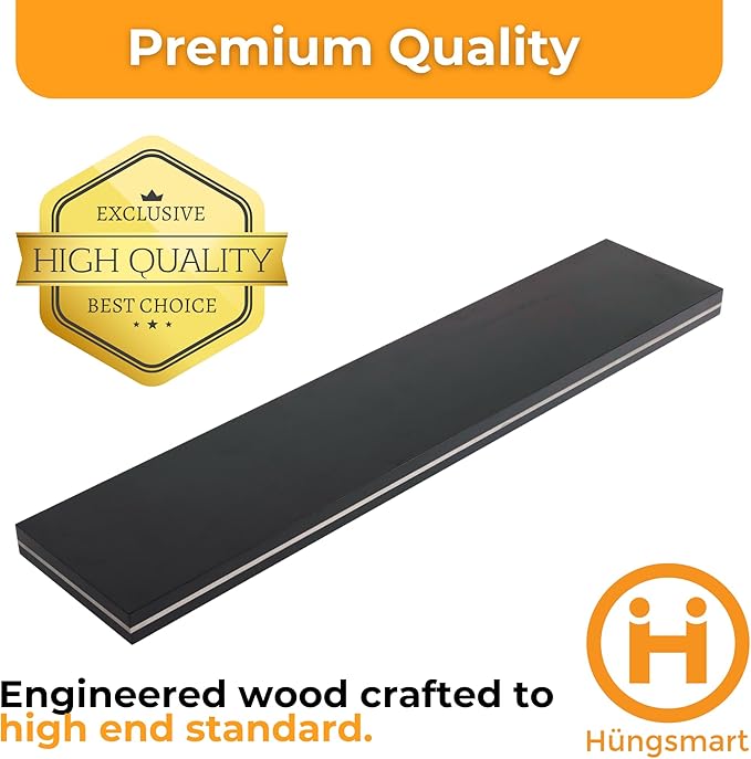 48 inch Floating Shelf x 11.8 Inch Deep, Wall Mounted Display Shelf - Image 4