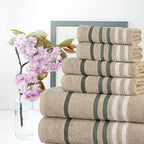 CASA COPENHAGEN Exotic 6 Pieces Towel Set- Grey Violet, 525 GSM 2 Bath Towel 2 - Image 3