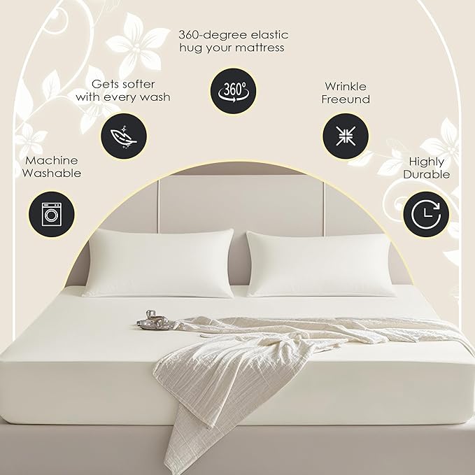 FreshCulture Queen Fitted Sheet Only – Premium Hotel-Quality Fitted Sheet - Image 4