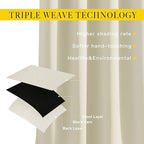 NICETOWN Light Blocking Curtains and Drapes Extra Long 120" - Image 3