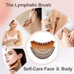 Lymphatic Contour Face Brush, Manual Lymphatic Drainage Massager, Natural - Image 6