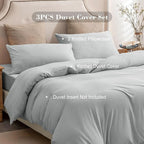 PURE ERA Jersey Knit Duvet Cover Set 100% T-Shirt Cotton Super Soft Comfy 3pc - Image 4