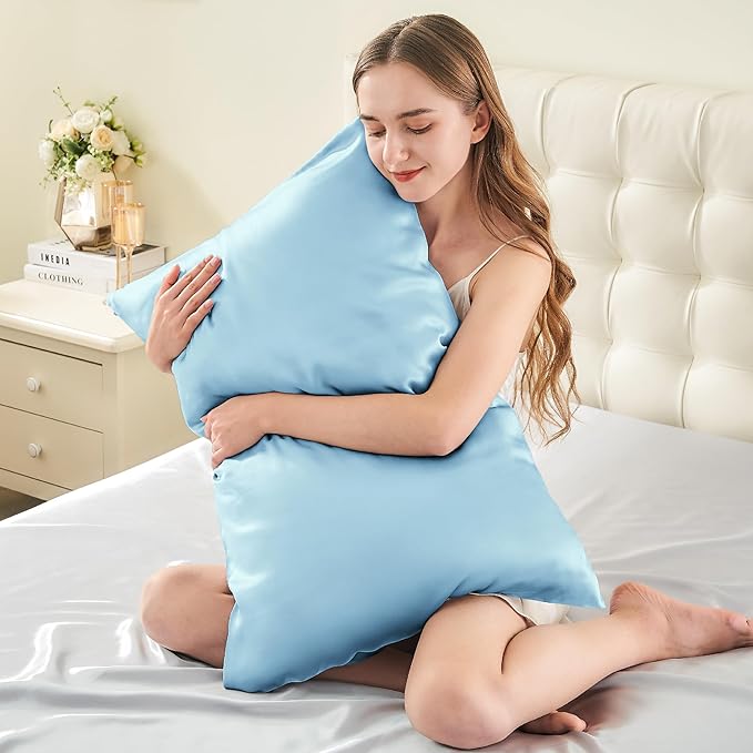 INFIIXSO Silk Pillow Cases 2 Pack Standard Size, Ultra Smooth & Soft Mulberry - Image 3