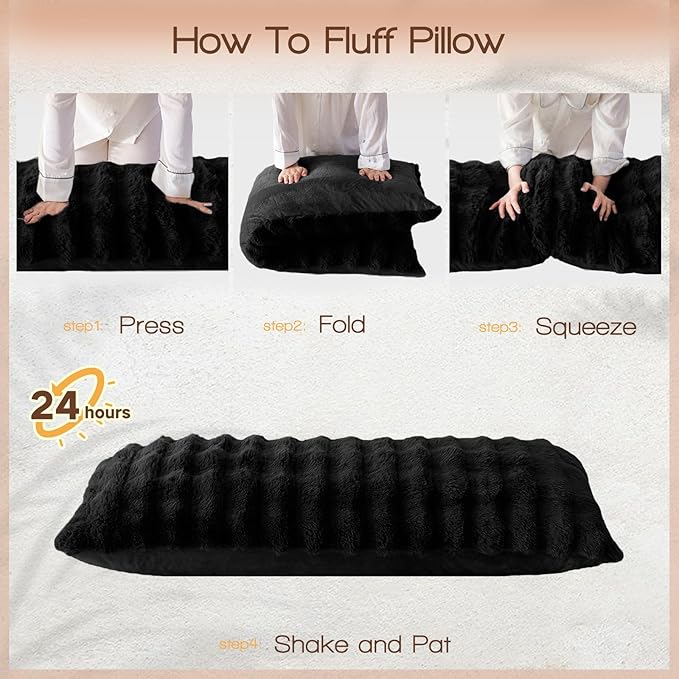 YZ HOME Faux Fur Fluffy Body Pillow - Image 7
