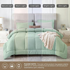 Sasttie Full Size Comforter Sets, 7 Pieces Reversible Bed in a Bag Full - Image 8