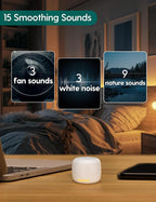 Babelio White Noise Sound Machine, Night Light, Mini and Portable, 15 - Image 3