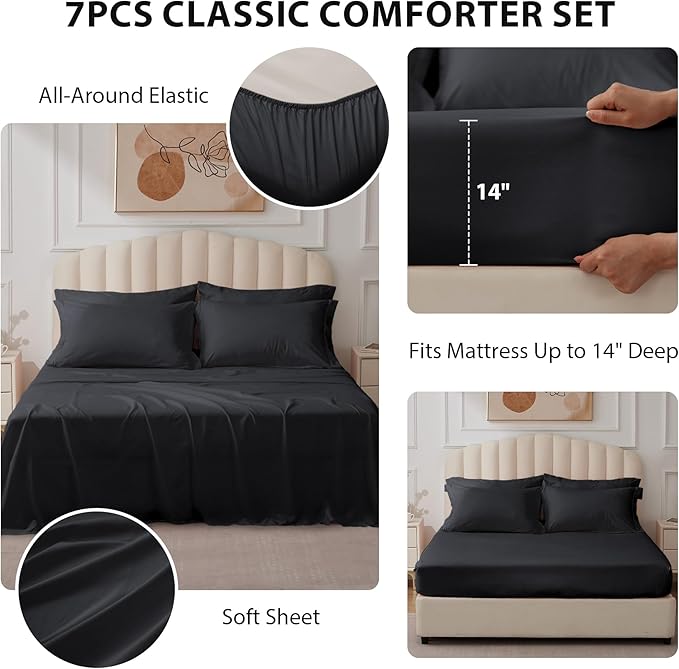 Twin Comforter Set Black - Image 2