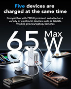 65W for MacBook Pro Charger, 5-in-1 Retractable Wall Charger Plug for iPhone 17 - Image 5