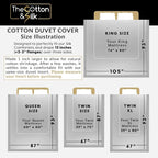 THE COTTON & SILK® 100% Luxury Long-Staple Cotton Duvet Cover Set - Image 8