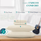 XOOX Linen 100% Egyptian Cotton Sheets California King Size - Image 3