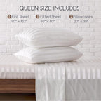 MR&HM Satin Bed Sheets, Queen Size Sheets Set - Image 2
