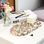 Koville Natural Decorative Marble Bathroom Tray, Stone Perfume Trays Jewelry - Image 5