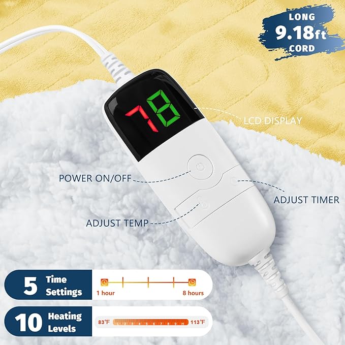 BOMOVA Heated Electric Blanket Full Size - Image 2