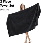 Madison Park 800GSM Bath Sheet Towel Oversized 34" x 68" 2 Pack 100% Cotton - Image 4
