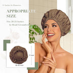 Reusable Shower Cap for Women, Large Waterproof Shower Bonnet - Image 3