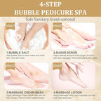 Pedicure Kit Foot Soak Set: Bubble Salt, Sugar Scrub, Massage Mask, Massage - Image 5