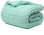 YnM Cooling Weighted Blanket, Handmade Chunky Yarn Knitted Design, Temperature by YNM