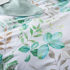 FADFAY Botanical Duvet Cover Sets King/Cal King Size 100% Cotton Teal Green - Image 7