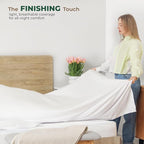 THREAD SPREAD 100% Organic Cotton Percale Flat Sheet King Size - Image 4