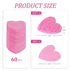 50-Count Kickleen Compressed Cellulose Heart Shape Facial Sponges | Natural - Image 2