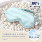 Silk Sleep Mask, Eye Mask for Sleep Women Men, Mulberry Sleeping Mask - Image 3