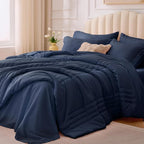 Twin XL Comforter Set Navy by Velorose