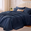 Queen Comforter Set Navy by Velorose