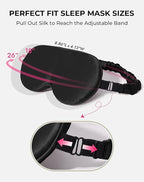 SilkSilky 100% 22 Momme Mulberry Silk Sleep Mask – Upgraded 3D Contoured Eye - Image 4