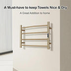 Towel Warmer Bathroom Wall Mounted Drying Rack Plug-in Electric Heated Towel - Image 4