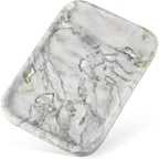 Karibiber Luxury Marble Vanity Tray, Bathroom Tray Countertop, Bianco - Image 3