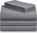 LuxClub 5 PC Split King Sheet Set, Deep Pockets Wrinkle Free Cooling Bed Sheets - Image 8